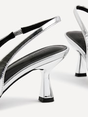 Linzi Silver Presley Stiletto Pointed Court Heels - Image 5 of 5