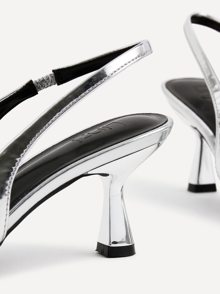 Linzi Silver Presley Stiletto Pointed Court Heels - Image 5 of 5