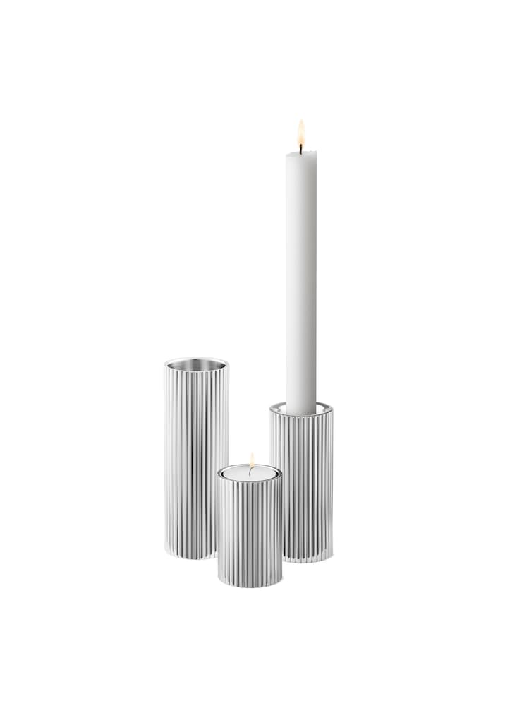 Georg Jensen Set of 3 Bernadotte Candleholder and Tealight Holder - Image 3 of 3