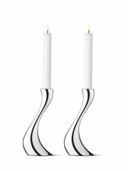 Georg Jensen Set of 2 Cobra Candle Holders - Image 3 of 3