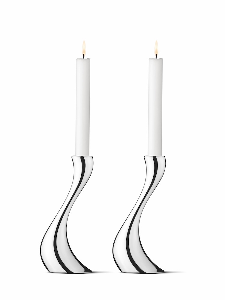 Georg Jensen Set of 2 Cobra Candle Holders - Image 3 of 3
