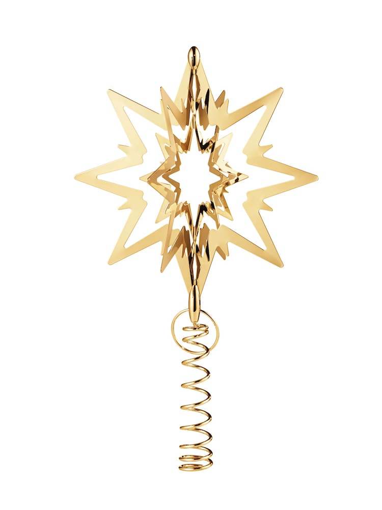 Georg Jensen Gold Seasonal Small Christmas Tree Topper Star 18KT Gold Plated - Image 1 of 2