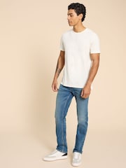 White Stuff Blue/White Eastwood Straight Jeans - Image 3 of 7