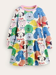 Boden Pink Dog Printed Sweatshirt Dress - Image 1 of 4