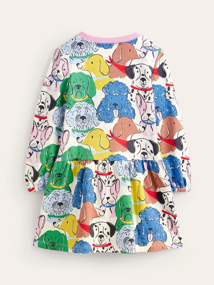 Boden Pink Dog Printed Sweatshirt Dress - Image 2 of 4