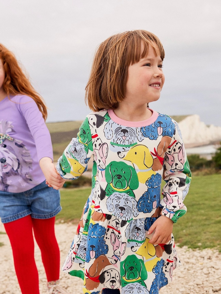 Boden Pink Dog Printed Sweatshirt Dress - Image 4 of 4