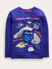 Boden Blue Printed Educational Cloud T-Shirt - Image 1 of 3