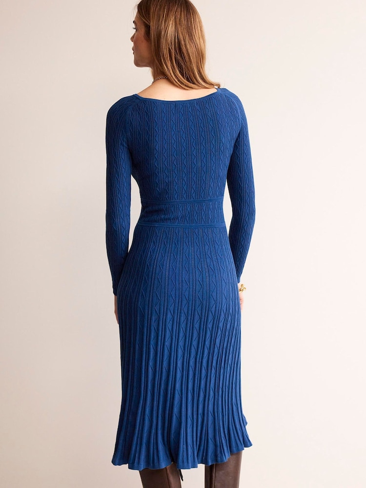 Boden Blue Imogen Empire Knitted Dress - Image 2 of 4