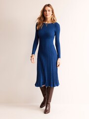 Boden Blue Imogen Empire Knitted Dress - Image 3 of 4
