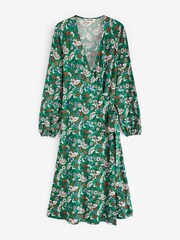 Boden Green Joanna Jersey Midi Wrap Dress - Image 5 of 5