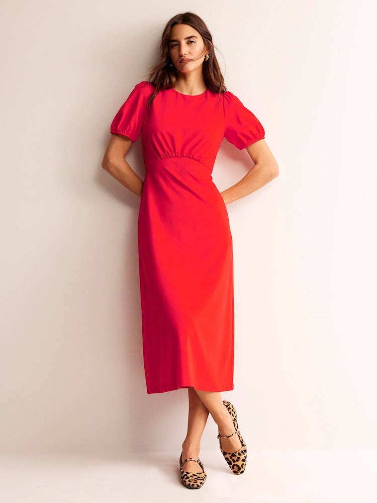 Boden Red Nancy Ponte Midi Dress - Image 1 of 1