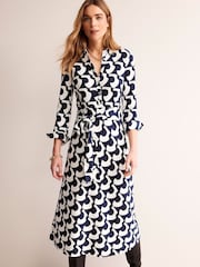 Boden Black/White Laura Jersey Midi Shirt Dress - Image 1 of 4