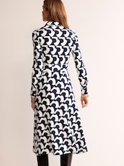 Boden Black/White Laura Jersey Midi Shirt Dress - Image 2 of 4