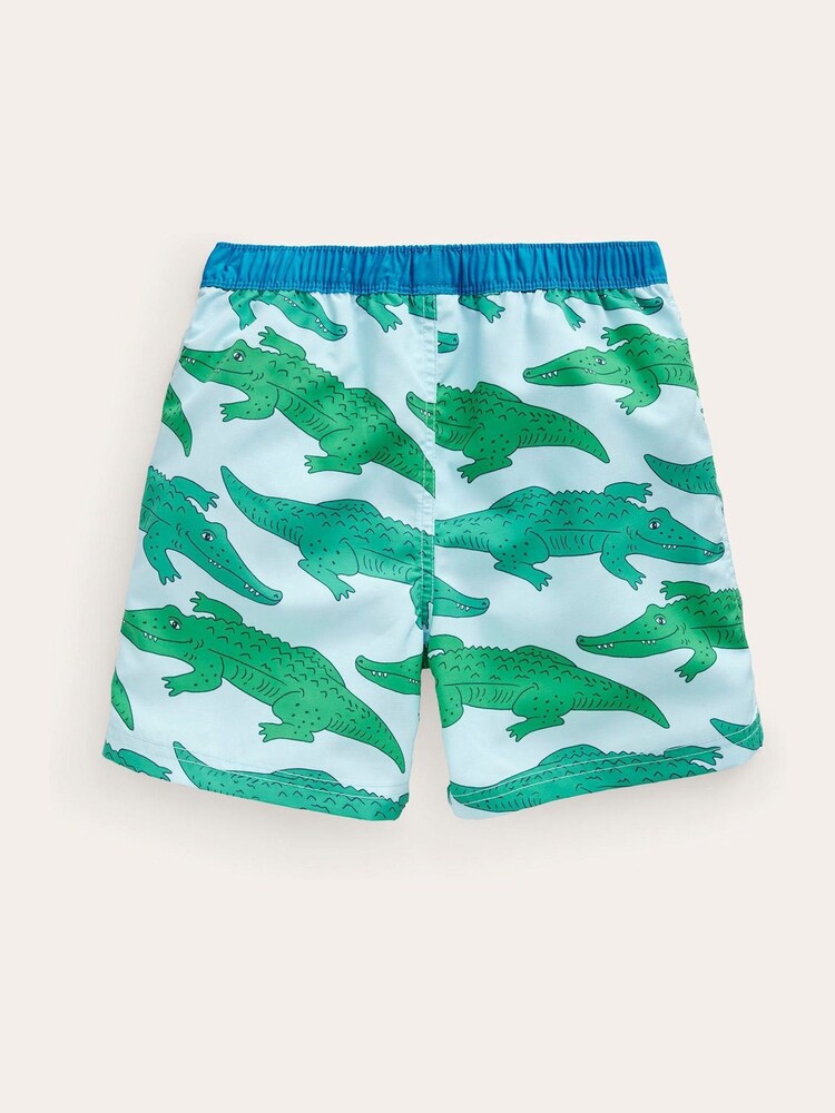 Boden Green Crocodile Swim Shorts - Image 2 of 3