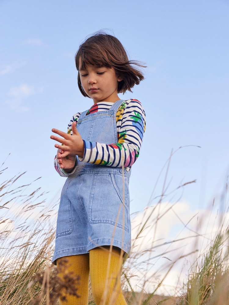 Boden Blue 100% Cotton Relaxed Dungaree Dress - Image 1 of 4