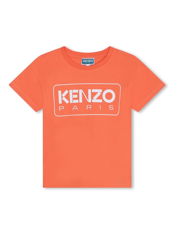 KENZO KIDS Pink Logo Short Sleeved T-Shirt - Image 1 of 2 KENZO KIDS Pink Logo Short Sleeved T-Shirt - Image 1 of 2