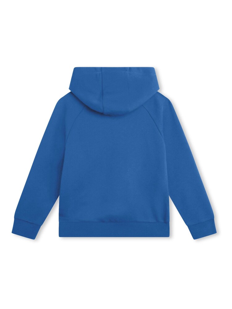 KENZO KIDS Blue Elephant Print Logo Hoodie - Image 2 of 2