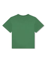 KENZO KIDS Green Paris Logo Short Sleeved T-Shirt - Image 2 of 2