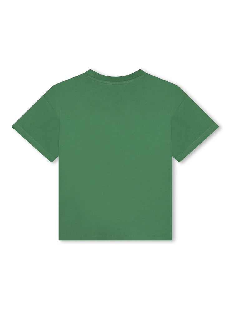KENZO KIDS Green Paris Logo Short Sleeved T-Shirt - Image 2 of 2 KENZO KIDS Green Paris Logo Short Sleeved T-Shirt - Image 2 of 2