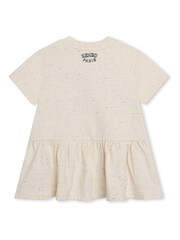 KENZO KIDS Natural Tiger Varsity Print Short Sleeve Logo Baby Dress - Image 2 of 2