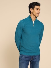 White Stuff Green Attadale Funnel Neck Jumper - Image 1 of 7