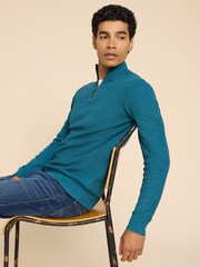White Stuff Green Attadale Funnel Neck Jumper - Image 3 of 7