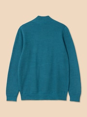 White Stuff Green Attadale Funnel Neck Jumper - Image 6 of 7