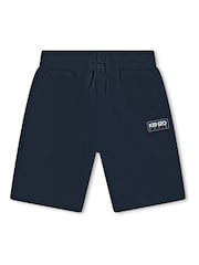 KENZO KIDS Blue Logo Jersey 100% Cotton Shorts - Image 1 of 2