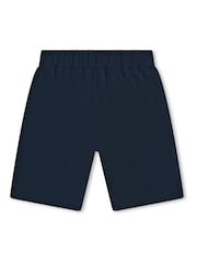 KENZO KIDS Blue Logo Jersey 100% Cotton Shorts - Image 2 of 2