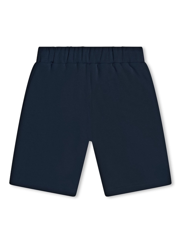KENZO KIDS Blue Logo Jersey 100% Cotton Shorts - Image 2 of 2 KENZO KIDS Blue Logo Jersey 100% Cotton Shorts - Image 2 of 2