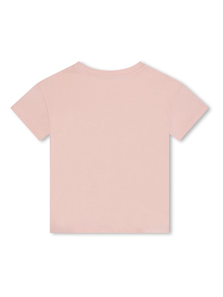 KENZO KIDS Pink Logo Short Sleeved T-Shirt - Image 2 of 2 KENZO KIDS Pink Logo Short Sleeved T-Shirt - Image 2 of 2