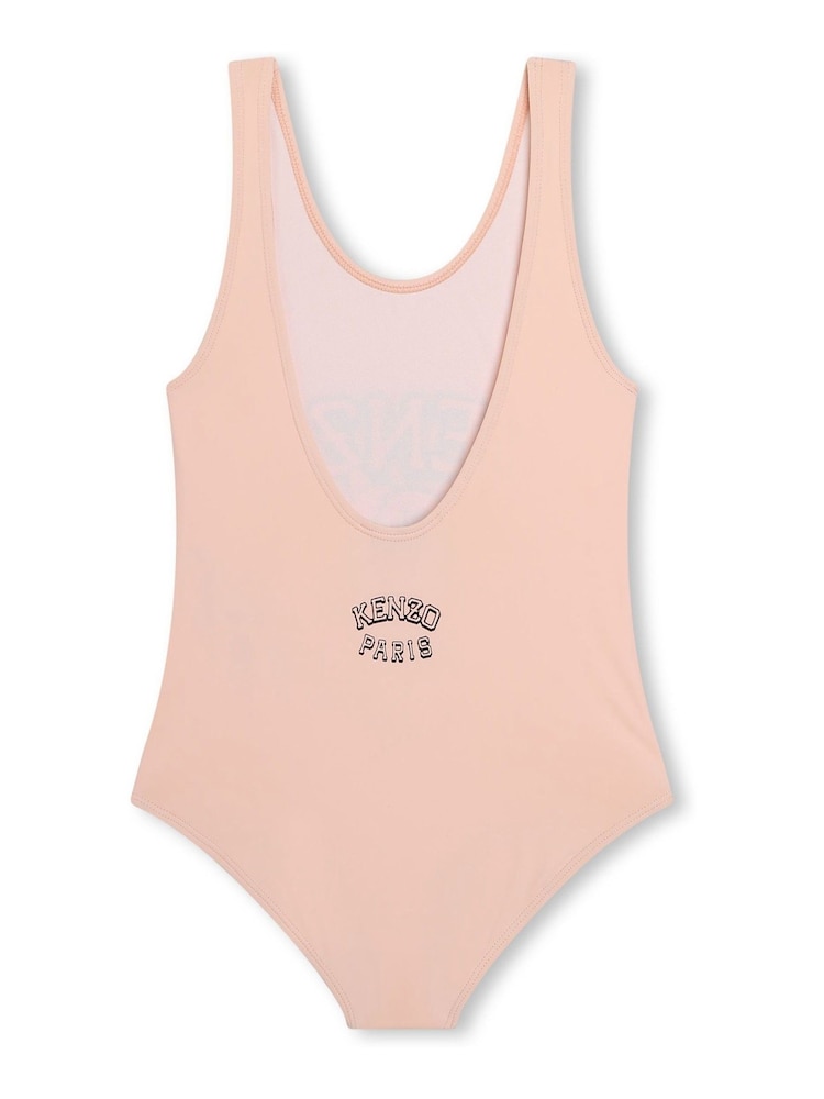 KENZO KIDS Pink Varisty Tiger Logo Swimsuit - Image 2 of 2 KENZO KIDS Pink Varisty Tiger Logo Swimsuit - Image 2 of 2