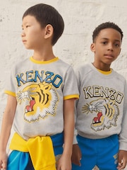 KENZO KIDS Blue Logo Jersey Shorts - Image 2 of 4