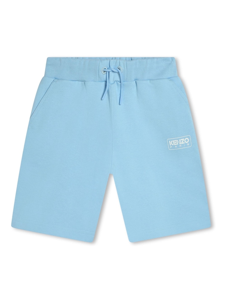 KENZO KIDS Blue Logo Jersey Shorts - Image 1 of 2 KENZO KIDS Blue Logo Jersey Shorts - Image 1 of 2