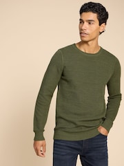 White Stuff Green Attadale Crew Neck Jumper - Image 1 of 8