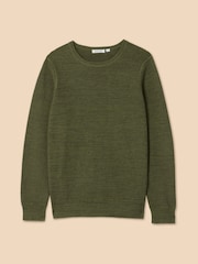White Stuff Green Attadale Crew Neck Jumper - Image 6 of 8