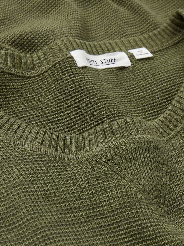 White Stuff Green Attadale Crew Neck Jumper - Image 8 of 8