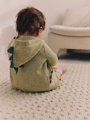 Green Dinosaur Baby 100% Cotton Knitted Cardigan (0mths-2yrs) - Image 3 of 11