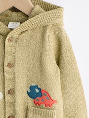 Green Dinosaur Baby 100% Cotton Knitted Cardigan (0mths-2yrs) - Image 7 of 11