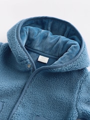 Blue Baby Borg Hooded Fleece Jacket (0mths-2yrs) - Image 4 of 6