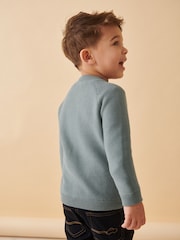 Синий - 100% Хлопковый кардиган на молнии (3mths-7yrs) - Изображение 2 из 10