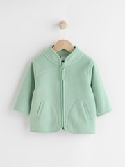 Sage Green Baby Micro Fleece Jacket (0mths-2yrs) - Image 1 of 6