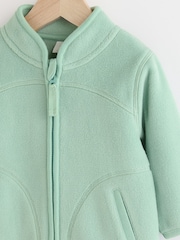 Sage Green Baby Micro Fleece Jacket (0mths-2yrs) - Image 3 of 6