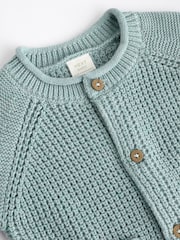 Teal Blue 100% Cotton Cardigan (0mths-2yrs) - Image 4 of 8