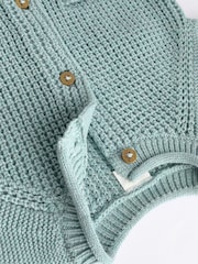 Teal Blue 100% Cotton Cardigan (0mths-2yrs) - Image 5 of 8