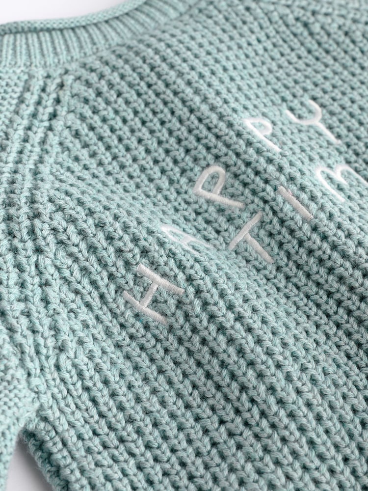 Teal Blue 100% Cotton Cardigan (0mths-2yrs) - Image 8 of 8