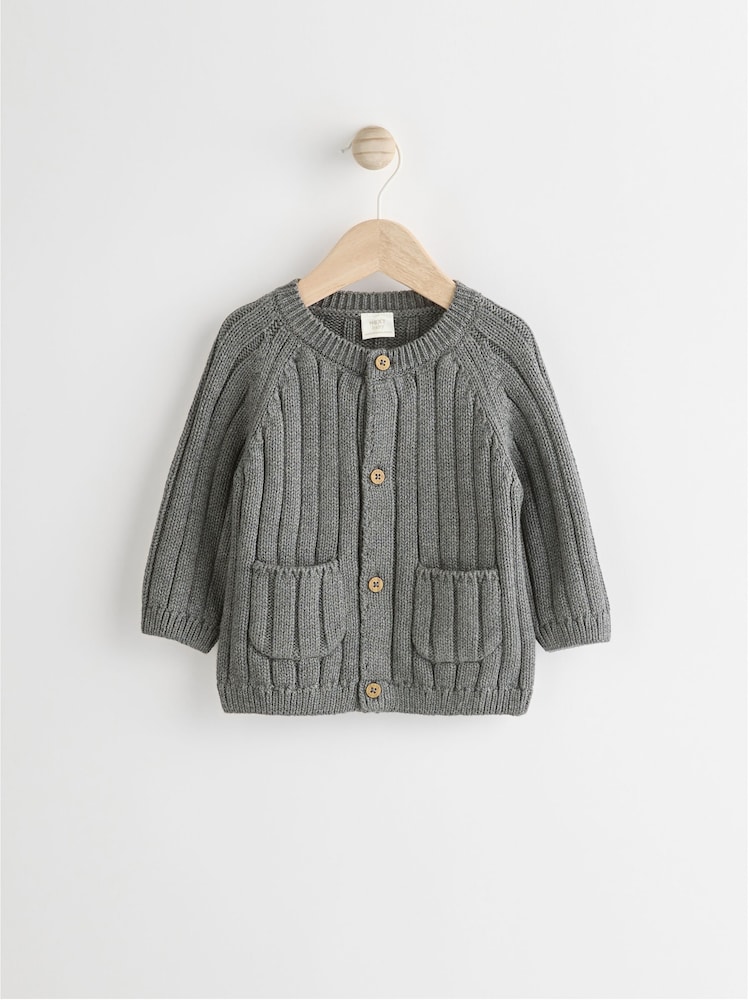 Grey Little Man 100% Cotton Cardigan (0mths-2yrs) - Image 2 of 8