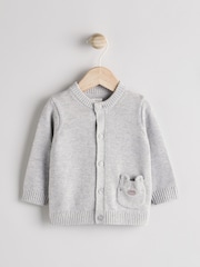 Grey Bear 100% Cotton Cardigan (0mths-2yrs) - Image 2 of 7