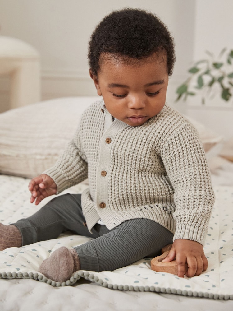 Grey Giraffe 100% Cotton Cardigan (0mths-2yrs) - Image 2 of 12