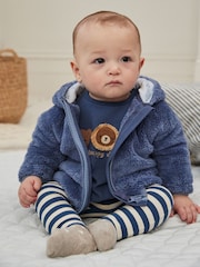 Navy Baby Cosy Fleece Jacket with 3d Ears (0mths-2yrs) - Image 2 of 12